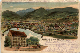 Gruss Aus Wehr - Gasthof Zur Krone - Litho - Loerrach