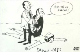 ► Coupure De Presse  Quotidien Le Figaro Jacques Faisant 1983  Marianne Mitterand Delors Lève Toi Et Marche - Desde 1950