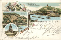 Gruss Aus Porta Westphalica - Litho - Porta Westfalica