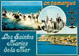 13 - Les Saintes Maries De La Mer - Multivues - Chevaux Camarguais - CPM - Voir Scans Recto-Verso - Saintes Maries De La Mer