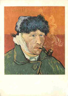 Art - Peinture - Vincent Van Gogh - L'Homme à La Pipe - Autoportrait à L'oreille Coupée - CPM - Voir Scans Recto-Verso - Malerei & Gemälde