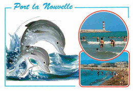 11 - Port La Nouvelle - Multivues - Scènes De Plage - Dessin De Dauphin - Carte Neuve - CPM - Voir Scans Recto-Verso - Port La Nouvelle