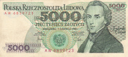 POLOGNE BILLET DE 5000 - Pologne