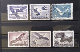 AUSTRIA 1950-53 Air Post Stamps Birds Used - Gebraucht
