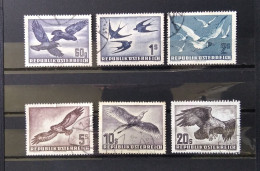 AUSTRIA 1950-53 Air Post Stamps Birds Used - Oblitérés