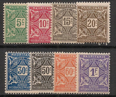 MAURITANIE - 1914 - Taxe TT N°Yv. 17 à 24 - Série Complète - Neuf * / MH VF - Neufs