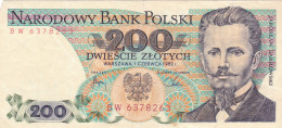 POLOGNE BILLET DE 200 - Poland