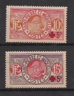 SPM - 1915-17 - N°YT. 105 à 106 - Croix Rouge - Neuf * / MH VF - Ungebraucht