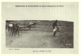 Meeting D'aviation St Hippolyte Du Fort Duval Après Un Vol  Carte Moderne 1° Centenaire Fêtes De L'Aviation Cigaloise - Riunioni