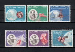 Panama 1966 Space, Jules Verne, French Space Achievements Set Of 6 MNH - North  America