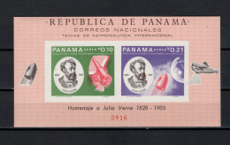 Panama 1966 Space, Jules Verne, French Space Achievements S/s Imperf. MNH - Nordamerika