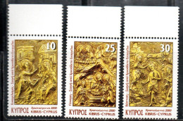 CYPRUS CIPRUS CIPRO 2000 CHRISTMAS NATALE NOEL WEIHNACHTEN NAVIDAD COMPLETE SET SERIE COMPLETA MNH - Unused Stamps
