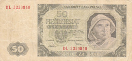 POLOGNE BILLET DE 50  1948 - Poland