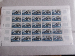 T A A F  1970   P30 * *   ORQUE DES ILES CROZET   FEUILLE DE 25   EN L ETAT TIMBRES NEUFS - Nuovi