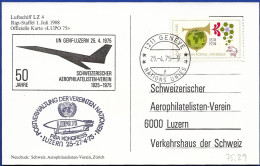 SFL Zur LUPO Ab UNO Genf-Luzern 25.4.1975 - Cartas & Documentos