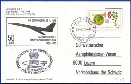 SFL Zur LUPO Ab UNO Genf-Luzern 25.4.1975 - Covers & Documents