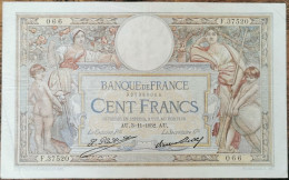 Billet 100 Francs LUC OLIVIER MERSON 3 = 11 = 1932 FRANCE  F.37520 - 100 F 1908-1939 ''Luc Olivier Merson''