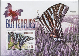 Sierra Leone 2015. Insects. Butterflies (MNH OG) Souvenir Sheet - Sierra Leone (1961-...)