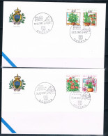 SAN MARINO 1992: Dogana, Annullo Posta Aerea Ed Ordinario. - Airmail