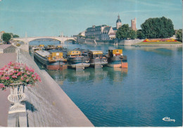 Peniches - Quai De La Saône - CHALON Sur SAONE - Binnenschepen