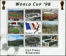 Tanzania. 1997. 1998 FIFA World Cup, France (MNH OG) Miniature Sheet - Tanzanie (1964-...)