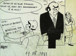 ► Coupure De Presse  Quotidien Le Figaro Jacques Faisant 1982  Antony Béziers Anagrammes Bérézina   Mitterrand Marchais - Desde 1950