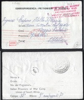 POW - CORRISPONDENZA DI PRIGIONIERO DI GUERRA - SPEDITO NEL 1944 DAL SUDAFRICA PER REGGIO CALABRIA (LET15) - Franchise