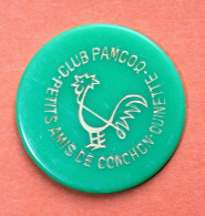 Jeton Publicitaire 1950 "10 Pam's / Club Pamcoq / Conchon Quinette" Sainte Florine / Thiers / Clermont-Ferrand - Coq - Monetari / Di Necessità