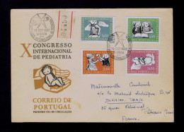 Gc8454 PORTUGAL Int. Congress Pediatry"  Fdc 1962-09-10 LISBOA (mailed SCARCE) Puteaux- France - Other & Unclassified