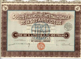 FINANCIÈRE INTERNATIONALE De La SOIE ARTIFICIELLE - Textiel