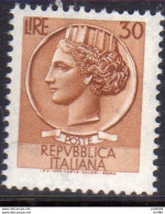 1968 - ITALIA REPUBBLICA - SIRACUSANA - LIRE  30    - SINGOLO - NUOVO - 1961-70:  Nuovi