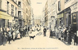 CPA. [75] > PARIS > N° 244 - Rue Bisson Prise De La Rue Des Couronnes - (XXe Arrt.) - TBE - Arrondissement: 20