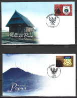 INDONESIE. N°2347-57 De 2008 Sur 11 Enveloppes 1er Jour. Armoiries. - Covers