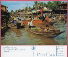 Wad Wat Sai Floating Market Dhonburi Thailand Near Bangkok View Of Klong Canal In Dhonburi_1975's_SUP_PC.640 THAI SILPA - Thaïland