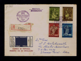 Gc8455 PORTUGAL "GIL VICENTE" 5th Ann. Fdc 1965-12-01 Pmk LISBOA (mailed SCARCE) »Steamer Point -Aden - Other & Unclassified