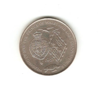 531/ ASCENSION ISLAND : Elizabeth II : 25 Pence 1981 (copper-nickel - 28,16 Grammes) Wedding Of P De Galles - Lady Diana - Isla Ascensión