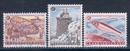 Czechoslovakia 1957 Mi# 1055-1057 Used - International Geophysical Year / Sputnik 2 / Space - Usati