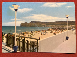 Cartolina - Cagliari - Spiaggia Del Poetto E Sella Del Diavolo - 1971 - Cagliari