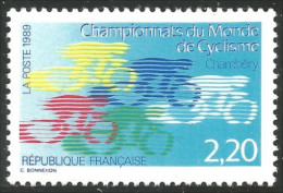 355 France Yv 2590 Championnat Cyclisme Bicycle Fahrrad Bicicletta Ciclismo MNH ** Neuf SC (2590-1d) - Ciclismo