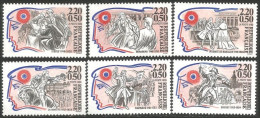 355 France Yv 2564-2569 Personnages Célèbres Révolution MNH ** Neuf SC (2564-2569-1b) - Franz. Revolution