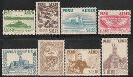 PEROU - Poste Aérienne N°104/111 ** (1953) Série Courante - Peru