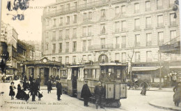 CPA. [75] > PARIS > Terminus Du Funiculaire De Belleville Place De L'Eglise - (XIXe & XXe Arrt.) - 1905 - TBE - Arrondissement: 19