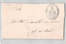 16022 01   BATTAGLIONE CACCIATORI DEL FRIGNANO X CASTELNUOVO NE MONTI  - SENZA TESTO - 1834 - 1. ...-1850 Prephilately