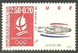 356 France Yv 2679 Jeux Olympiques Albertville Luge Sleigh MNH ** Neuf SC (2679-1b) - Sci