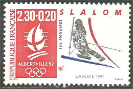 356 France Yv 2676 Jeux Olympiques Albertville Ski Slalom MNH ** Neuf SC (2676-1c) - Ski