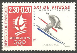 356 France Yv 2675 Jeux Olympiques Albertville Speed Ski Vitesse MNH ** Neuf SC (2675-1d) - Inverno