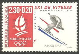 356 France Yv 2675 Jeux Olympiques Albertville Speed Ski Vitesse MNH ** Neuf SC (2675-1c) - Skiing