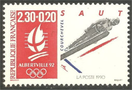 356 France Yv 2674 Jeux Olympiques Albertville Saut Ski Jump MNH ** Neuf SC (2674-1c) - Skiing