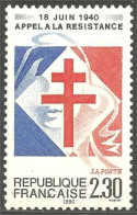 356 France Yv 2656 Appel Résistance Croix Lorraine Drapeau Flag MNH ** Neuf SC (2656-1d) - Sellos