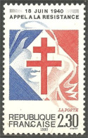 356 France Yv 2656 Appel Résistance Croix Lorraine Guerre WWII War MNH ** Neuf SC (2656-1e) - Militaria